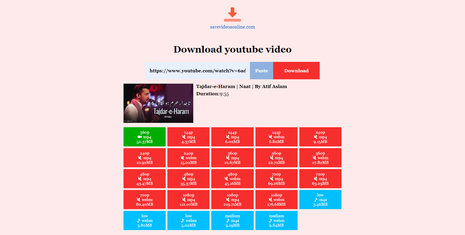 Choose Format & Download