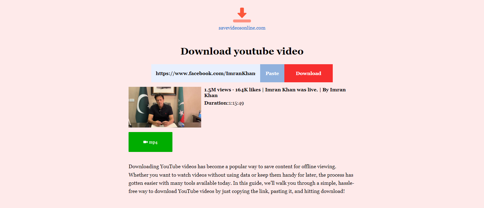Copy the Video URL